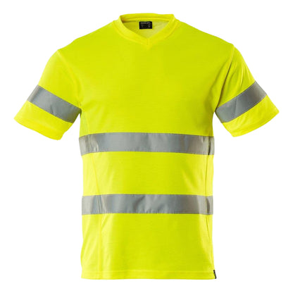 Hi Vis Yellow - Front - Mascot Mens Safe Classic Hi-Vis T-Shirt