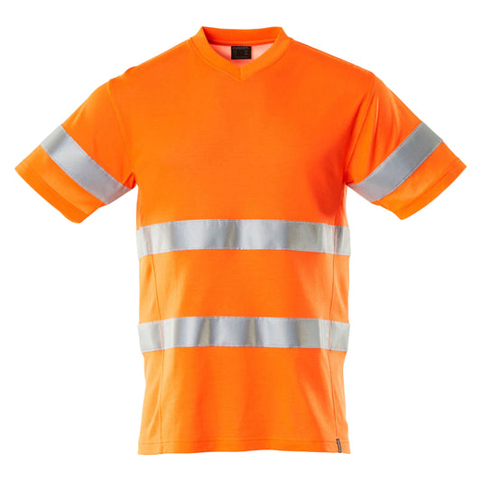 Hi Vis Orange - Front - Mascot Mens Safe Classic Hi-Vis T-Shirt