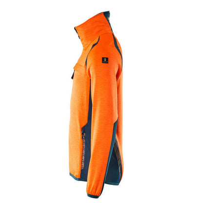 Hi Vis Orange-Dark Petroleum - Lifestyle - Mascot Mens Accelerate Safe Fleece Jacket