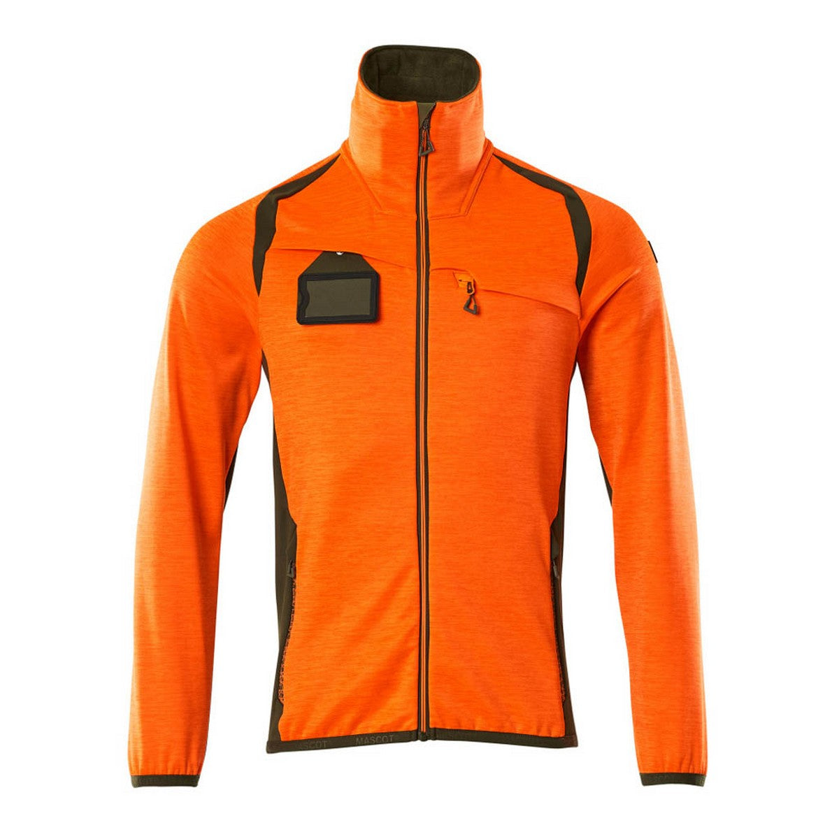 Hi Vis Orange-Moss Green - Front - Mascot Mens Accelerate Safe Fleece Jacket