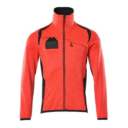 Hi Vis Red-Dark Navy - Front - Mascot Mens Accelerate Safe Fleece Jacket