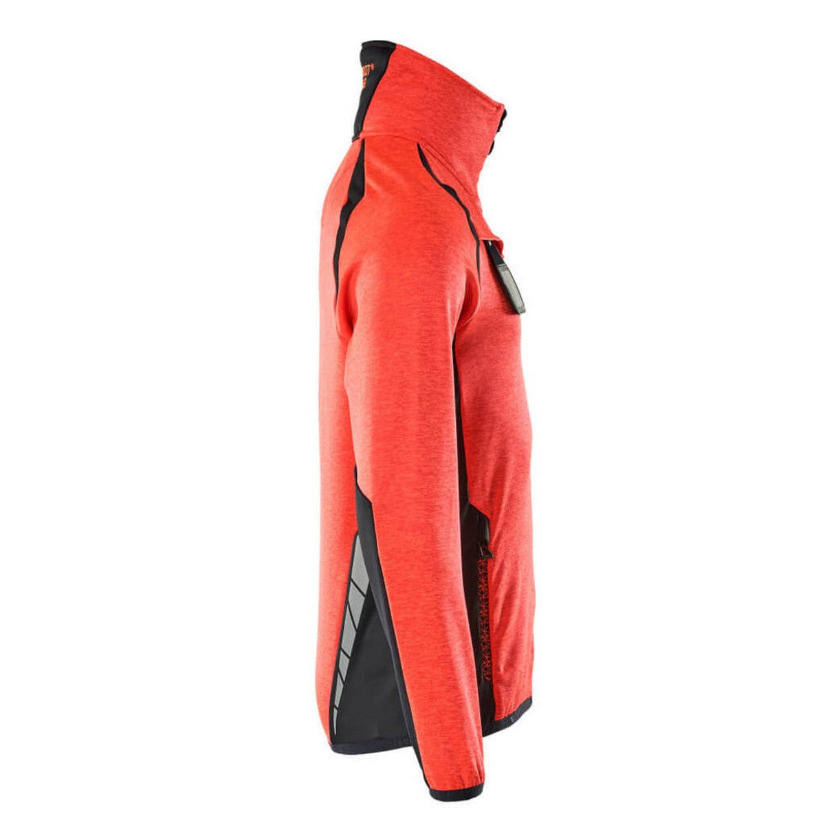 Hi Vis Red-Dark Navy - Side - Mascot Mens Accelerate Safe Fleece Jacket
