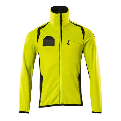 Hi Vis Yellow-Black - Front - Mascot Mens Accelerate Safe Fleece Jacket