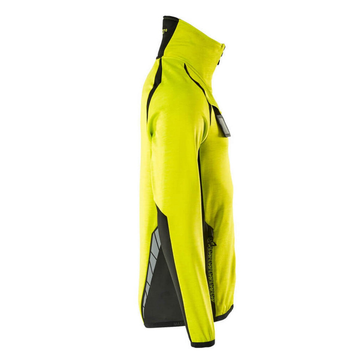 Hi Vis Yellow-Black - Side - Mascot Mens Accelerate Safe Fleece Jacket