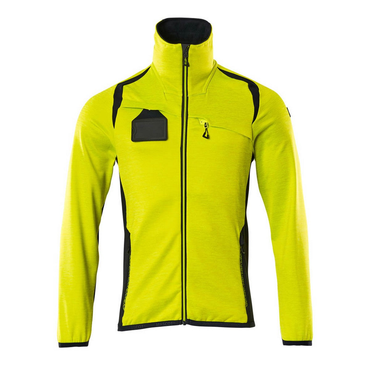Hi Vis Yellow-Dark Navy - Front - Mascot Mens Accelerate Safe Fleece Jacket