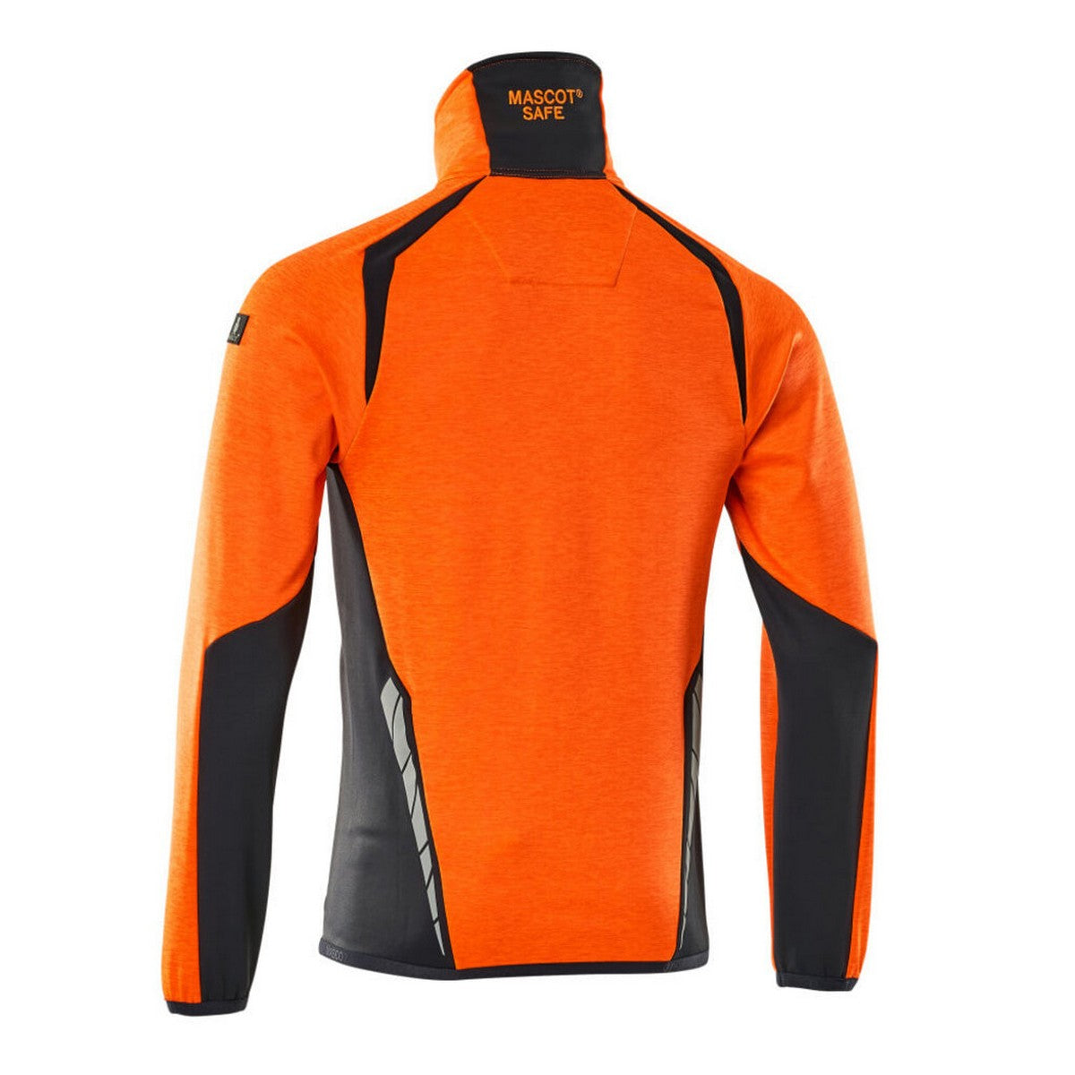 Hi Vis Orange-Dark Navy - Back - Mascot Mens Accelerate Safe Fleece Jacket