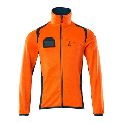 Hi Vis Orange-Dark Petroleum - Front - Mascot Mens Accelerate Safe Fleece Jacket