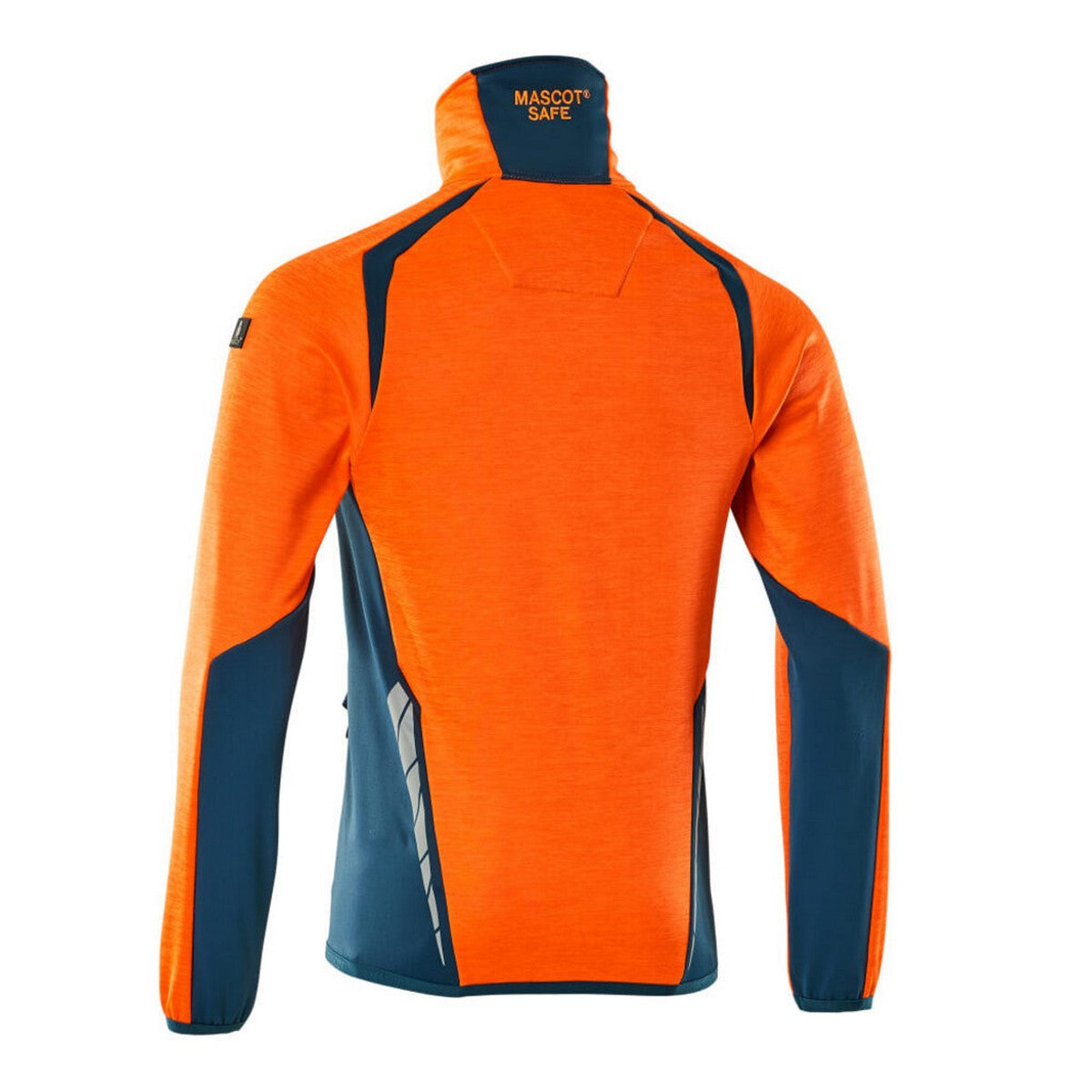 Hi Vis Orange-Dark Petroleum - Back - Mascot Mens Accelerate Safe Fleece Jacket