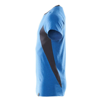 Azure Blue-Dark Navy - Back - Mascot Mens Accelerate Contrast Detail T-Shirt