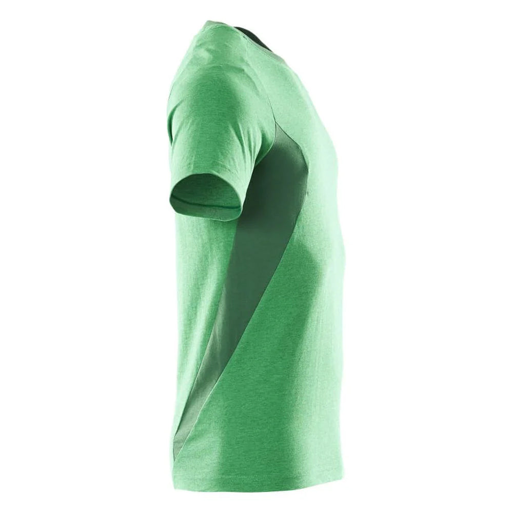 Grass Green-Green - Side - Mascot Mens Accelerate Contrast Detail T-Shirt