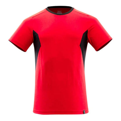 Traffic Red-Black - Front - Mascot Mens Accelerate Contrast Detail T-Shirt