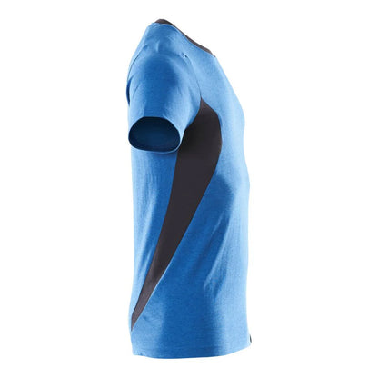 Azure Blue-Dark Navy - Side - Mascot Mens Accelerate Contrast Detail T-Shirt