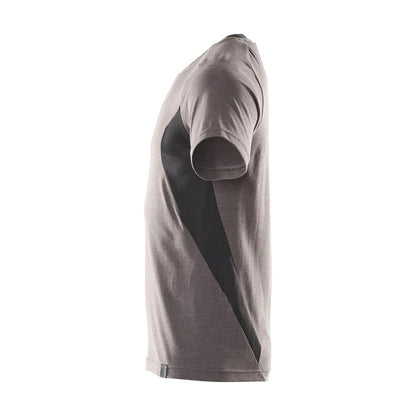 Dark Anthracite-Black - Back - Mascot Mens Accelerate Contrast Detail T-Shirt