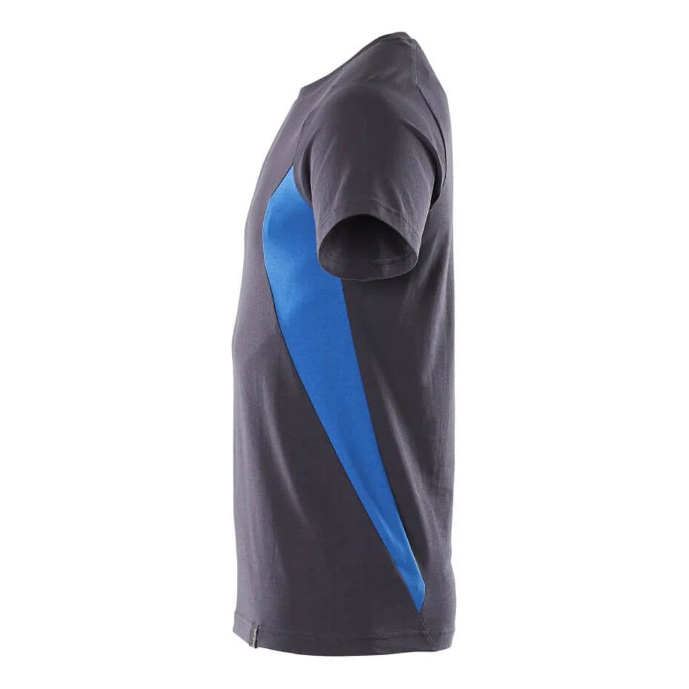 Dark Navy-Azure Blue - Back - Mascot Mens Accelerate Contrast Detail T-Shirt