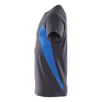 Dark Navy-Azure Blue - Back - Mascot Mens Accelerate Contrast Detail T-Shirt