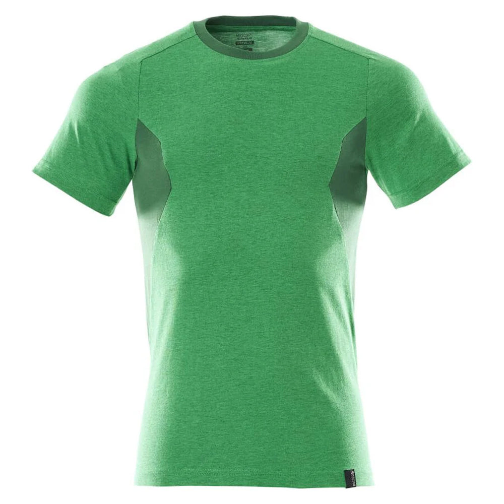 Grass Green-Green - Front - Mascot Mens Accelerate Contrast Detail T-Shirt