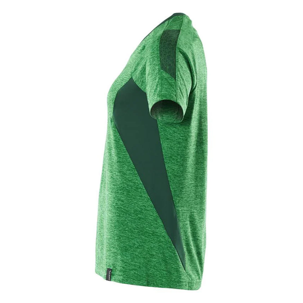 Grass Green - Back - Mascot Womens-Ladies Accelerate Coolmax V Neck T-Shirt