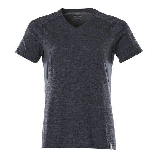 Dark Navy - Front - Mascot Womens-Ladies Accelerate Coolmax V Neck T-Shirt