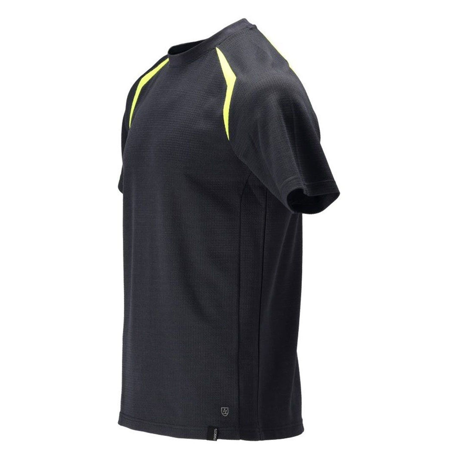 Dark Navy-Hi Vis Yellow - Side - Mascot Mens Accelerate Multisafe T-Shirt