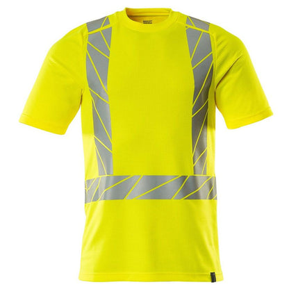 Hi Vis Yellow - Front - Mascot Mens Accelerate Safe Hi-Vis T-Shirt