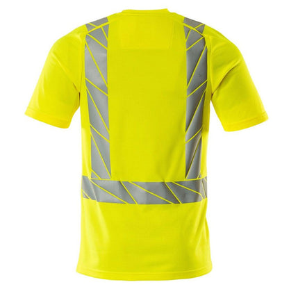 Hi Vis Yellow - Back - Mascot Mens Accelerate Safe Hi-Vis T-Shirt