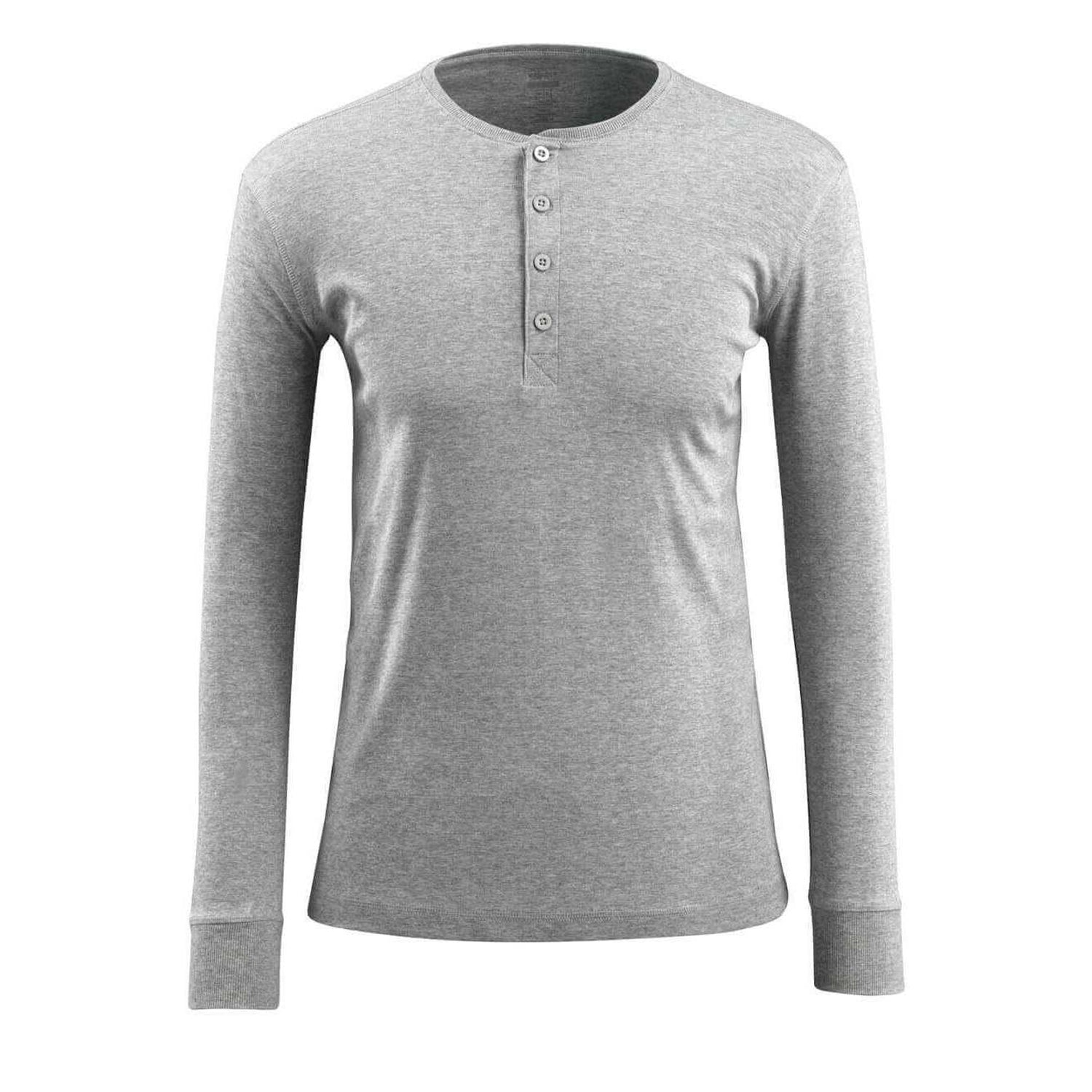 Grey Flecked - Front - Mascot Womens-Ladies Crossover Long-Sleeved T-Shirt