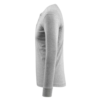 Grey Flecked - Side - Mascot Womens-Ladies Crossover Long-Sleeved T-Shirt