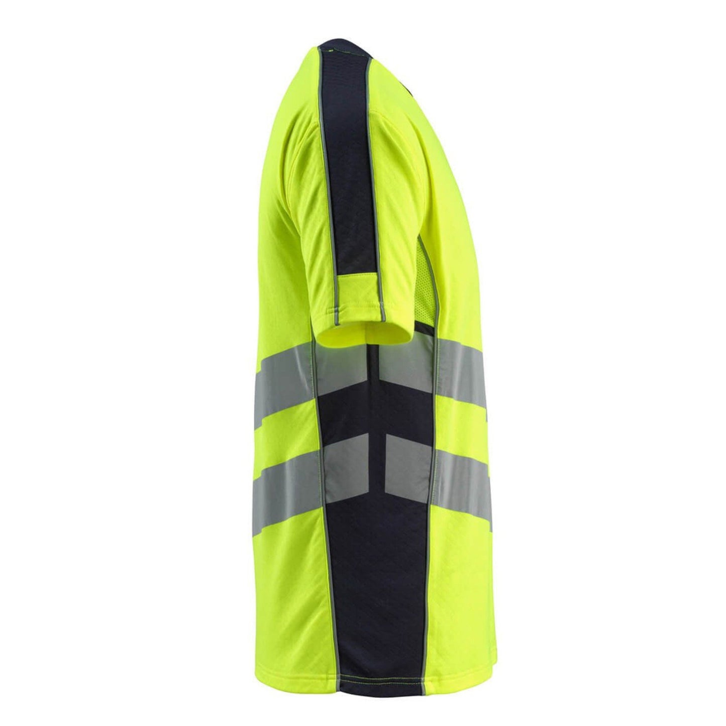 Hi Vis Yellow-Dark Navy - Lifestyle - Mascot Mens Safe Supreme Sandwell Hi-Vis T-Shirt
