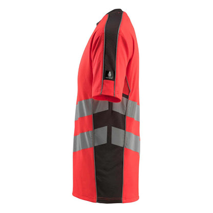 Hi Vis Red-Dark Anthracite - Back - Mascot Mens Safe Supreme Sandwell Hi-Vis T-Shirt