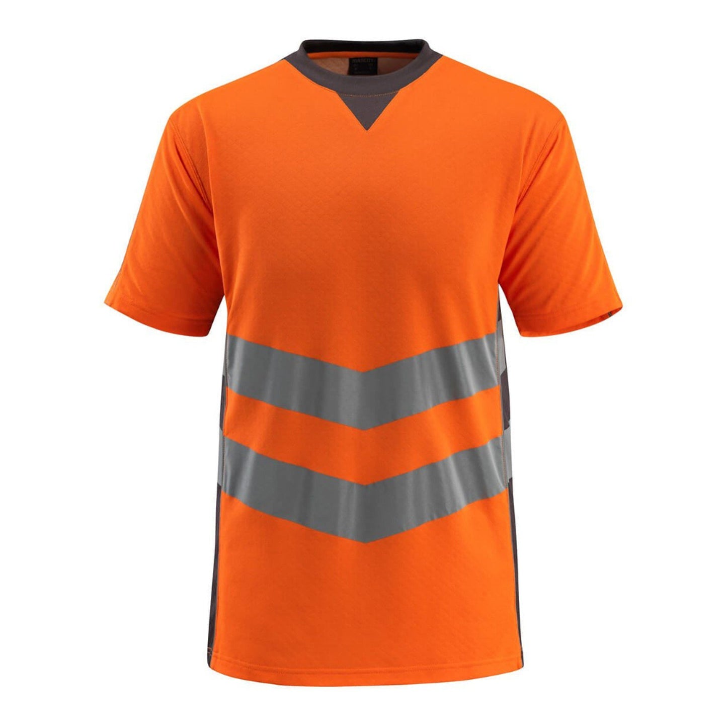 Hi Vis Orange-Dark Anthracite - Front - Mascot Mens Safe Supreme Sandwell Hi-Vis T-Shirt