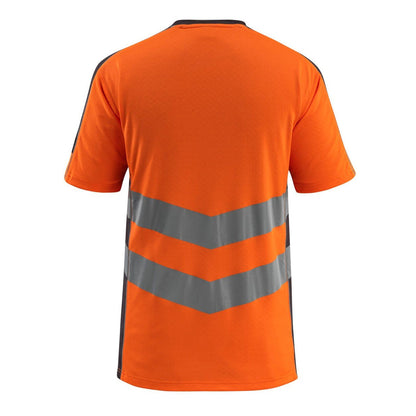 Hi Vis Orange-Dark Anthracite - Back - Mascot Mens Safe Supreme Sandwell Hi-Vis T-Shirt