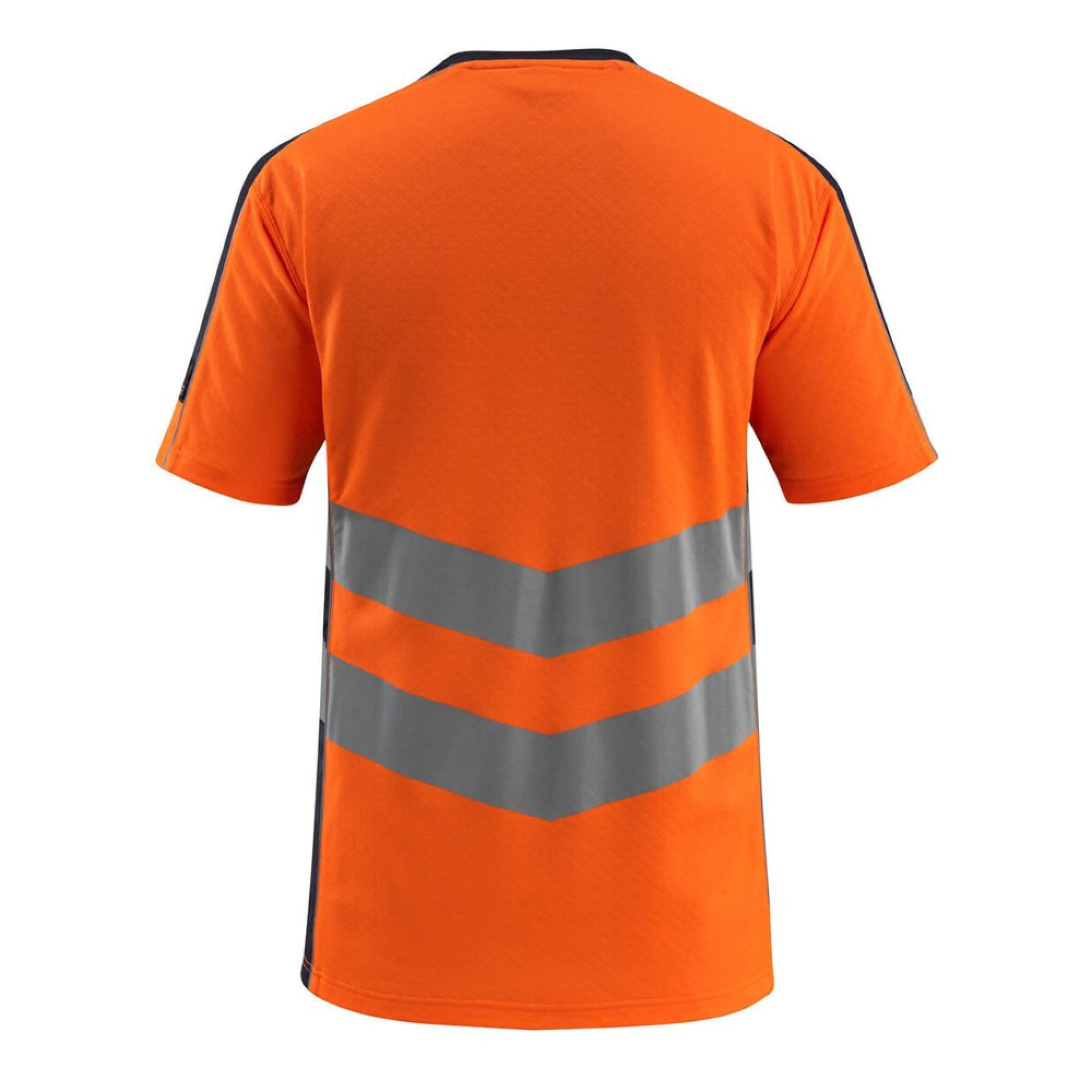 Hi Vis Orange-Dark Navy - Back - Mascot Mens Safe Supreme Sandwell Hi-Vis T-Shirt