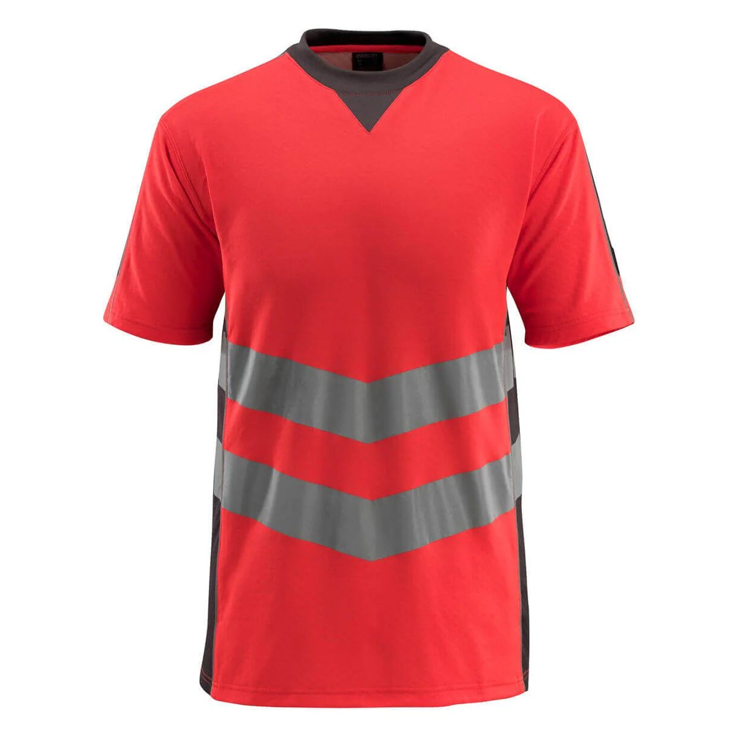 Hi Vis Red-Dark Anthracite - Front - Mascot Mens Safe Supreme Sandwell Hi-Vis T-Shirt
