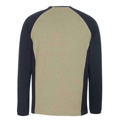 Light Khaki-Black - Back - Mascot Mens Unique Bielefeld Long-Sleeved T-Shirt