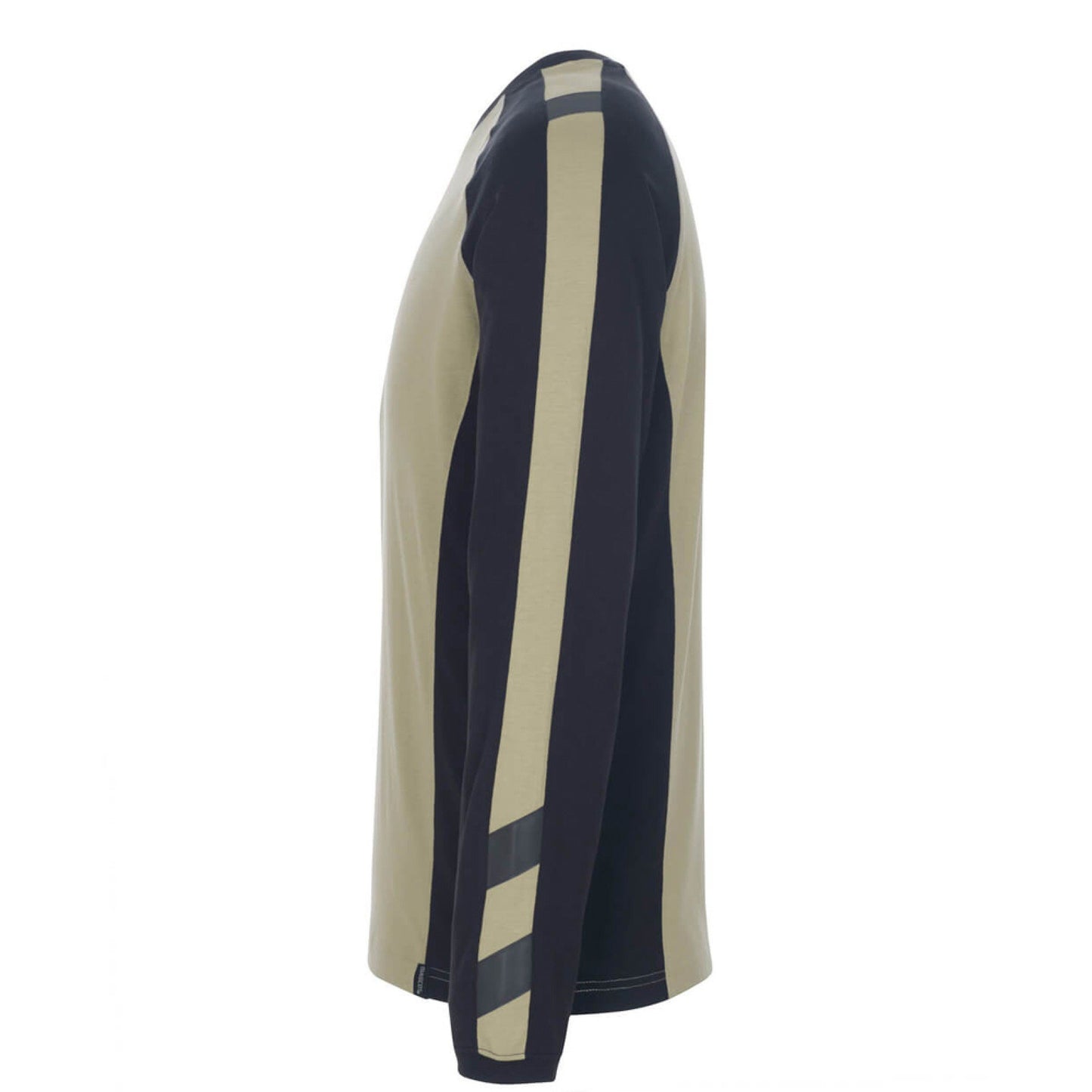 Light Khaki-Black - Side - Mascot Mens Unique Bielefeld Long-Sleeved T-Shirt