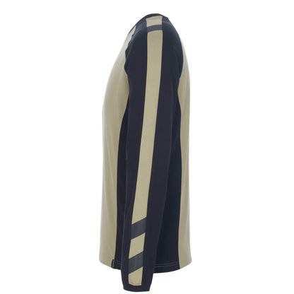Light Khaki-Black - Side - Mascot Mens Unique Bielefeld Long-Sleeved T-Shirt