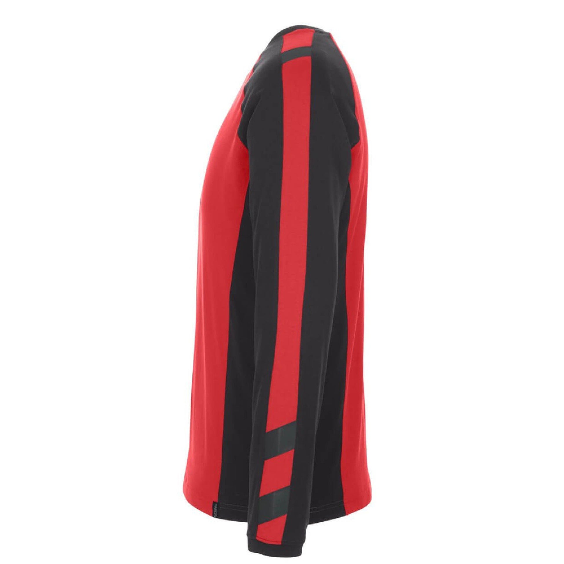 Red-Black - Side - Mascot Mens Unique Bielefeld Long-Sleeved T-Shirt