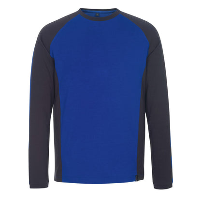 Royal Blue-Dark Navy - Front - Mascot Mens Unique Bielefeld Long-Sleeved T-Shirt