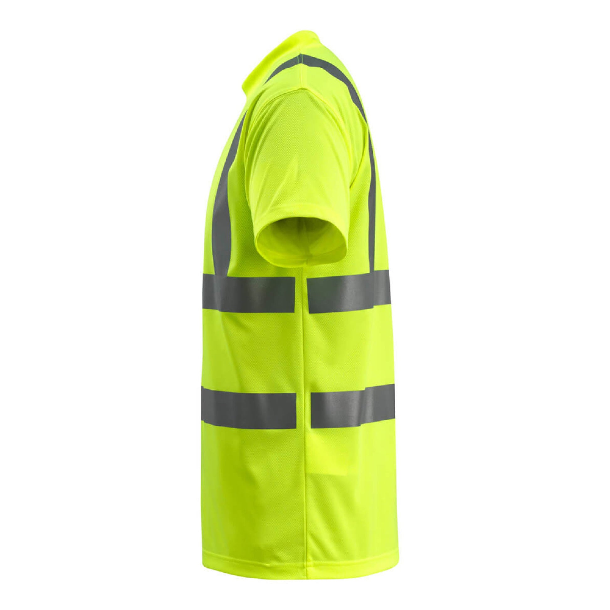 Yellow - Side - Mascot Mens Townsville Safe Light Safety T-Shirt