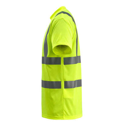 Yellow - Side - Mascot Mens Townsville Safe Light Safety T-Shirt