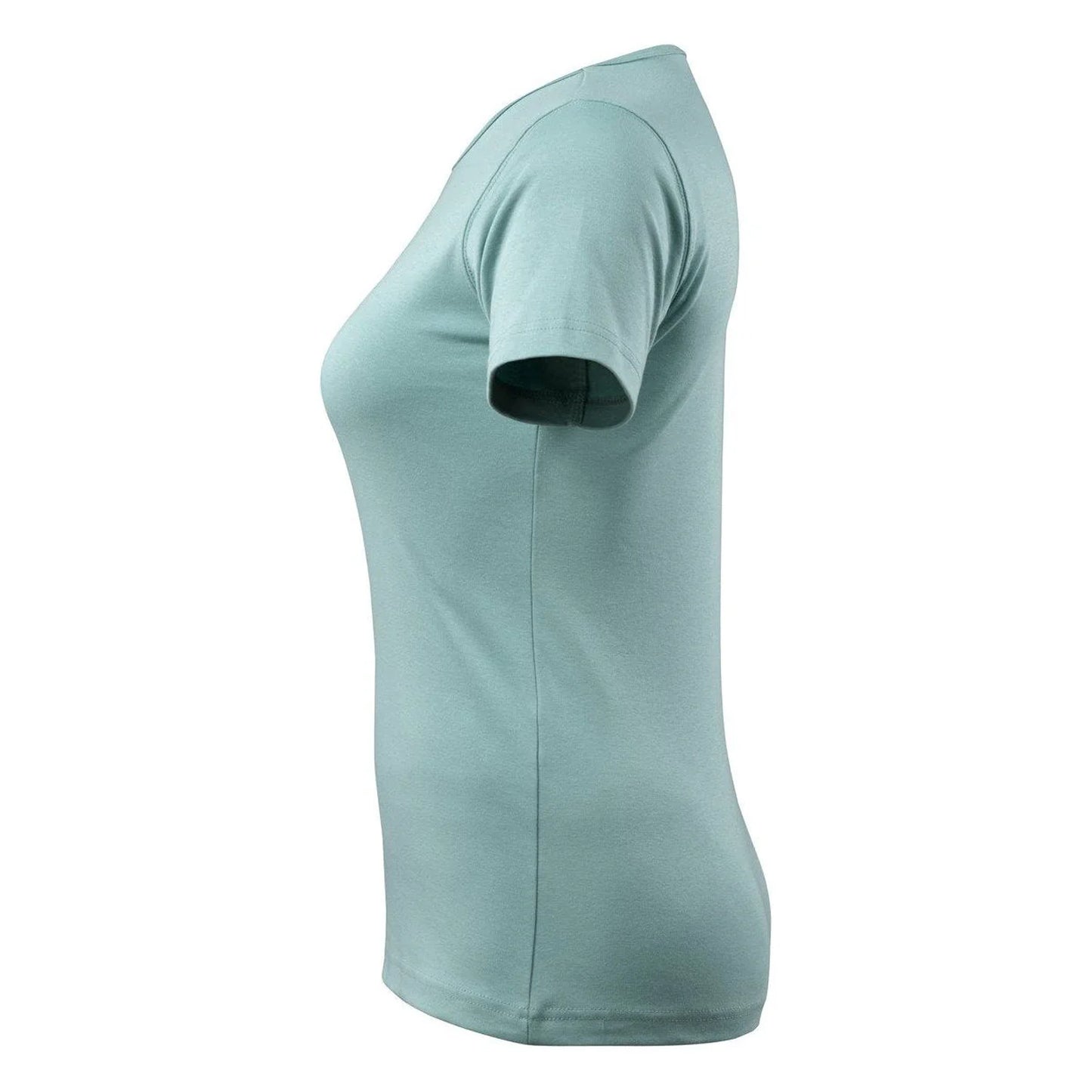 Dusty Turquoise - Side - Mascot Womens-Ladies Crossover Arras T-Shirt
