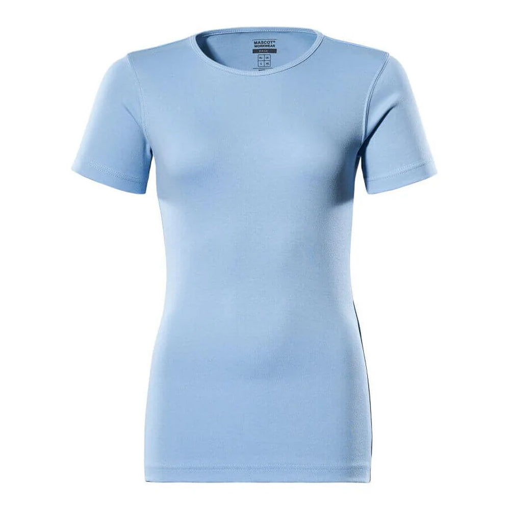 Light Blue - Front - Mascot Womens-Ladies Crossover Arras T-Shirt