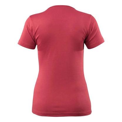Raspberry Red - Back - Mascot Womens-Ladies Crossover Arras T-Shirt