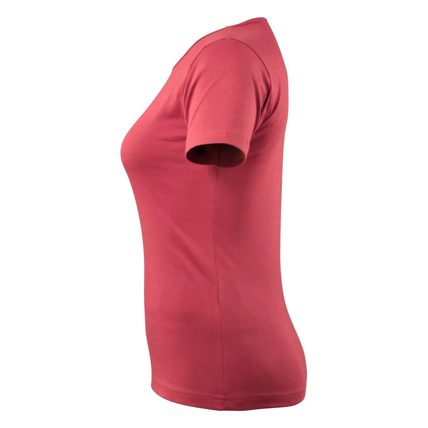 Raspberry Red - Side - Mascot Womens-Ladies Crossover Arras T-Shirt