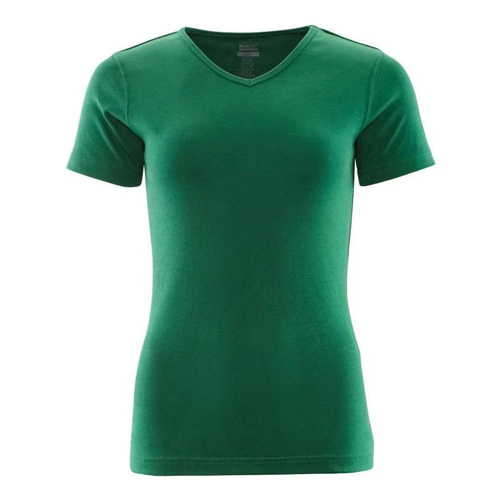 Green - Front - Mascot Womens-Ladies Crossover Nice T-Shirt