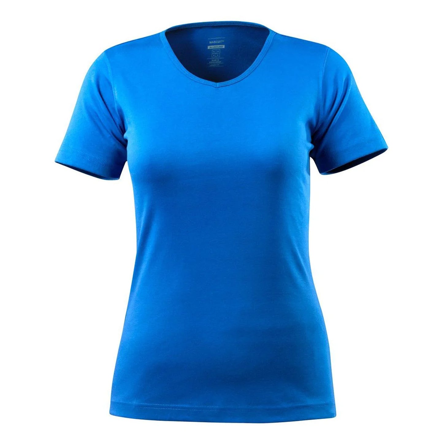 Azure Blue - Front - Mascot Womens-Ladies Crossover Nice T-Shirt