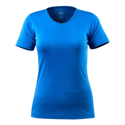 Azure Blue - Front - Mascot Womens-Ladies Crossover Nice T-Shirt