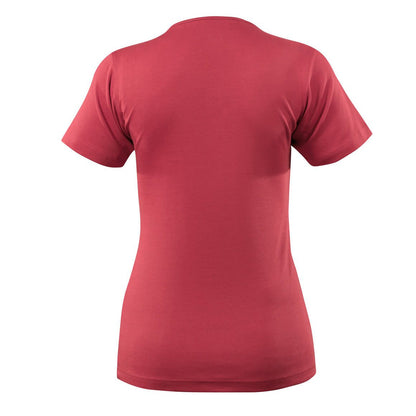 Raspberry Red - Back - Mascot Womens-Ladies Crossover Nice T-Shirt