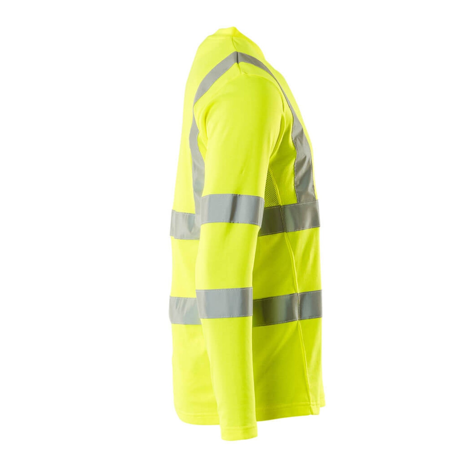 Hi Vis Yellow - Lifestyle - Mascot Mens Safe Classic V Neck Long-Sleeved Safety T-Shirt