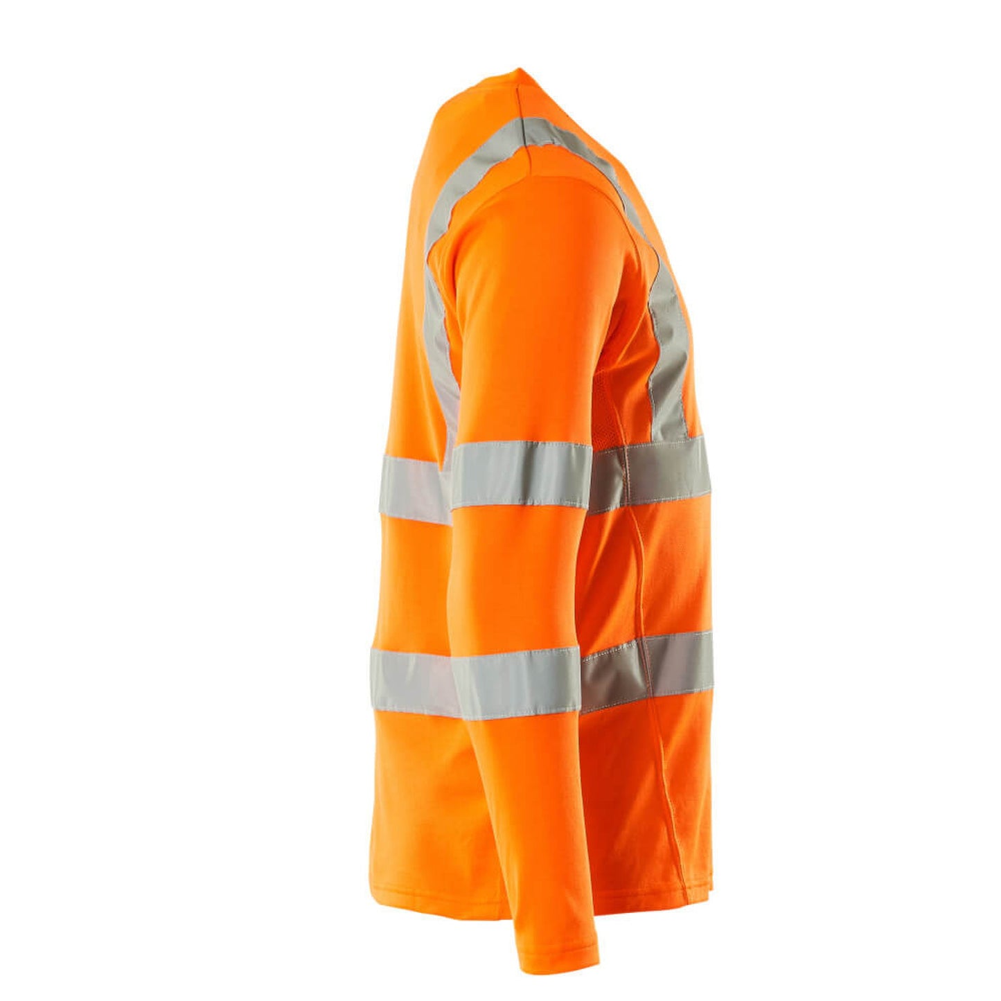 Hi Vis Orange - Lifestyle - Mascot Mens Safe Classic V Neck Long-Sleeved Safety T-Shirt